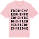 Pink Cotton t-shirt med Fredhem ordlek t-shirt