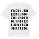 White t-shirt med Fredlund ordlek t-shirt