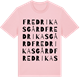 Pink Cotton t-shirt med Fredrikas Gård ordlek t-shirt