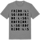Mid Heather Gray t-shirt med Fredrikas Gård ordlek t-shirt