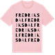 Pink Cotton t-shirt med Fredriksdal ordlek t-shirt