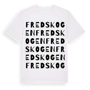 Fredskogen ordlek t-shirt – ekologisk bomull t-shirt från Pinshirt