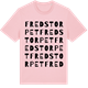 Pink Cotton t-shirt med Fredstorpet ordlek t-shirt