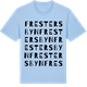 Blue Soul t-shirt med Frestersbyn ordlek t-shirt