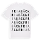 White t-shirt med Friabäck ordlek t-shirt