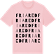 Pink Cotton t-shirt med Friared ordlek t-shirt
