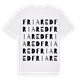 White t-shirt med Friared ordlek t-shirt