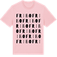 Pink Cotton t-shirt med Fribo ordlek t-shirt