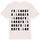 Vintage White t-shirt med Friborg ordlek t-shirt