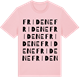 Pink Cotton t-shirt med Fridene ordlek t-shirt