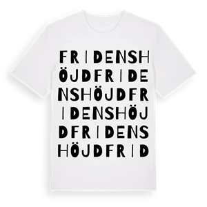 Fridenshöjd ordlek t-shirt – ekologisk bomull t-shirt från Pinshirt