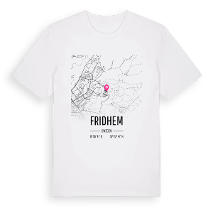 Fridhem karta t-shirt – ekologisk bomull t-shirt från Pinshirt