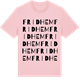 Pink Cotton t-shirt med Fridhem ordlek t-shirt