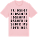 Pink Cotton t-shirt med Fridsbo ordlek t-shirt