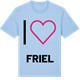 Blue Soul t-shirt med Jag älskar Friel t-shirt stort tryck