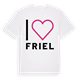 White t-shirt med Jag älskar Friel t-shirt stort tryck