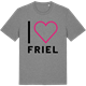 Mid Heather Gray t-shirt med Jag älskar Friel t-shirt stort tryck
