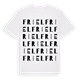 White t-shirt med Friel ordlek t-shirt