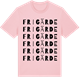 Pink Cotton t-shirt med Frigärde ordlek t-shirt