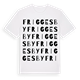 White t-shirt med Friggesby ordlek t-shirt