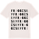 Vintage White t-shirt med Friggesby ordlek t-shirt