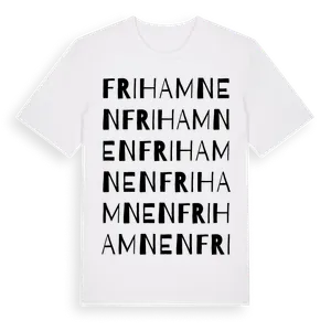 Frihamnen ordlek t-shirt – ekologisk bomull t-shirt från Pinshirt