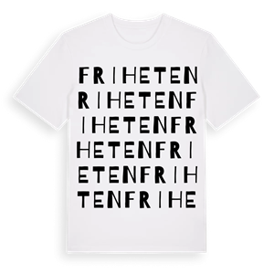 Friheten ordlek t-shirt – ekologisk bomull t-shirt från Pinshirt