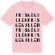 Pink Cotton t-shirt med Friskekullen ordlek t-shirt