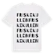 White t-shirt med Friskekullen ordlek t-shirt