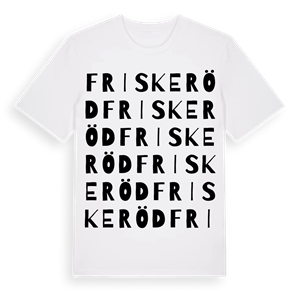 Friskeröd ordlek t-shirt – ekologisk bomull t-shirt från Pinshirt