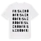 White t-shirt med Friskeröd ordlek t-shirt