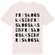 Vintage White t-shirt med Friskogskasen ordlek t-shirt