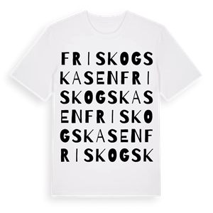 Friskogskasen ordlek t-shirt – ekologisk bomull t-shirt från Pinshirt