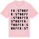 Pink Cotton t-shirt med Fristorp ordlek t-shirt