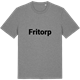 Mid Heather Gray t-shirt med Fritorp fetstil t-shirt