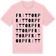 Pink Cotton t-shirt med Frittorp ordlek t-shirt