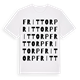 White t-shirt med Frittorp ordlek t-shirt
