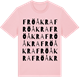 Pink Cotton t-shirt med Fröåkra ordlek t-shirt