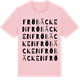 Pink Cotton t-shirt med Fröbäcken ordlek t-shirt