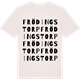 Vintage White t-shirt med Frödingstorp ordlek t-shirt