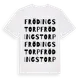 White t-shirt med Frödingstorp ordlek t-shirt