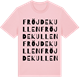 Pink Cotton t-shirt med Fröjdekullen ordlek t-shirt