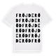White t-shirt med Fröjderöd ordlek t-shirt