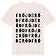 Vintage White t-shirt med Fröjderöd ordlek t-shirt