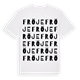 White t-shirt med Fröje ordlek t-shirt