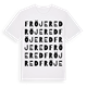 White t-shirt med Fröjered ordlek t-shirt