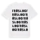 White t-shirt med Fröskog ordlek t-shirt