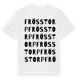 White t-shirt med Frösstorp ordlek t-shirt