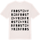 Vintage White t-shirt med Frostemyren ordlek t-shirt