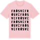 Pink Cotton t-shirt med Frösve ordlek t-shirt